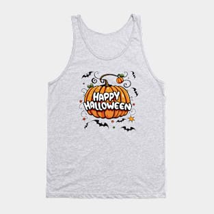 Happy Halloween pumpkin design Tank Top